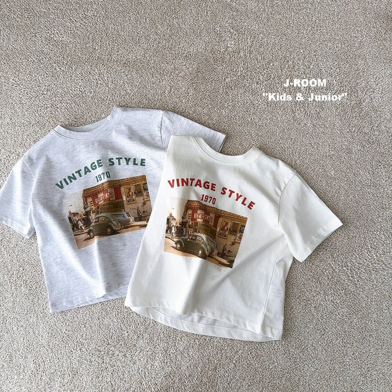 J-Room - Korean Children Fashion - #childofig - Vintage Print Tee - 4