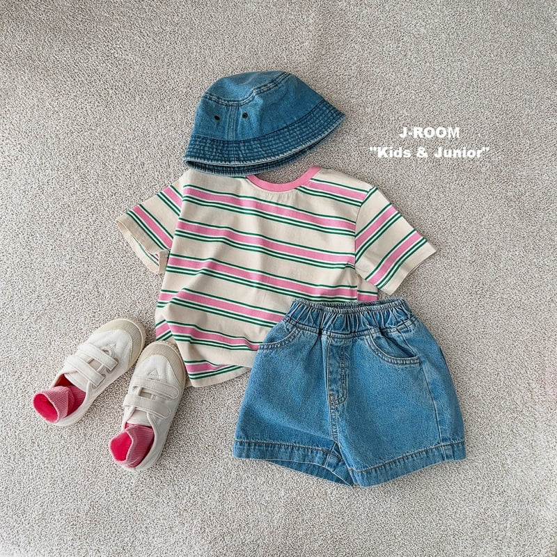 J-Room - Korean Children Fashion - #childrensboutique - Color Stripe Tee - 8