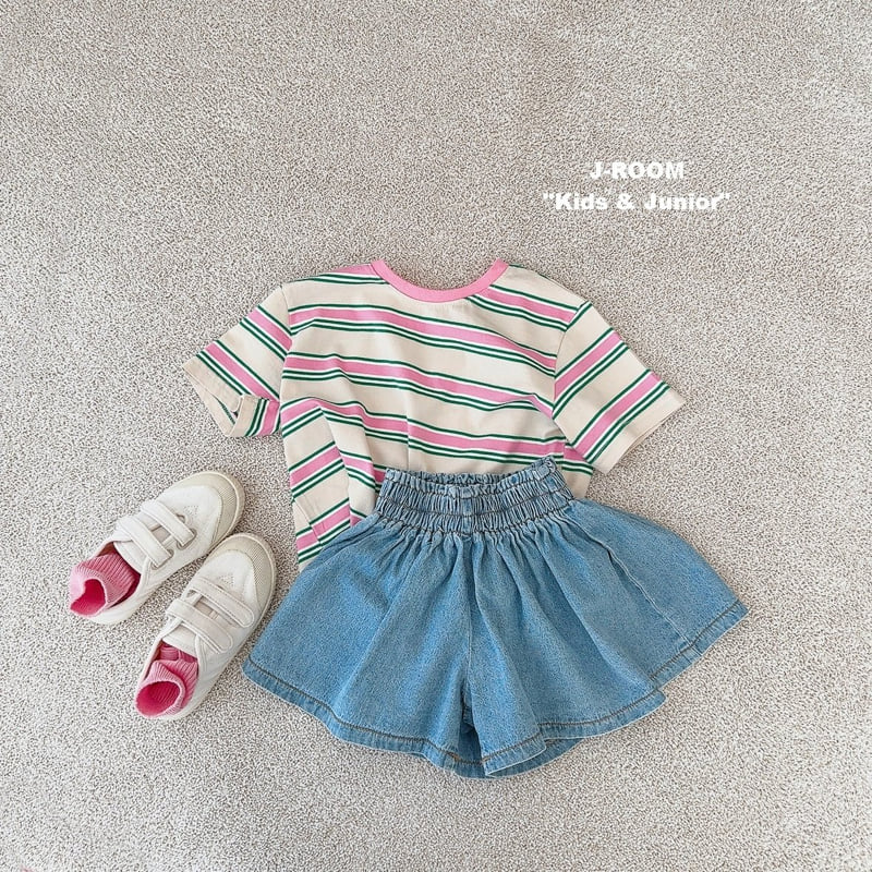 J-Room - Korean Children Fashion - #childrensboutique - Denim Pleated Skirt Shorts - 7