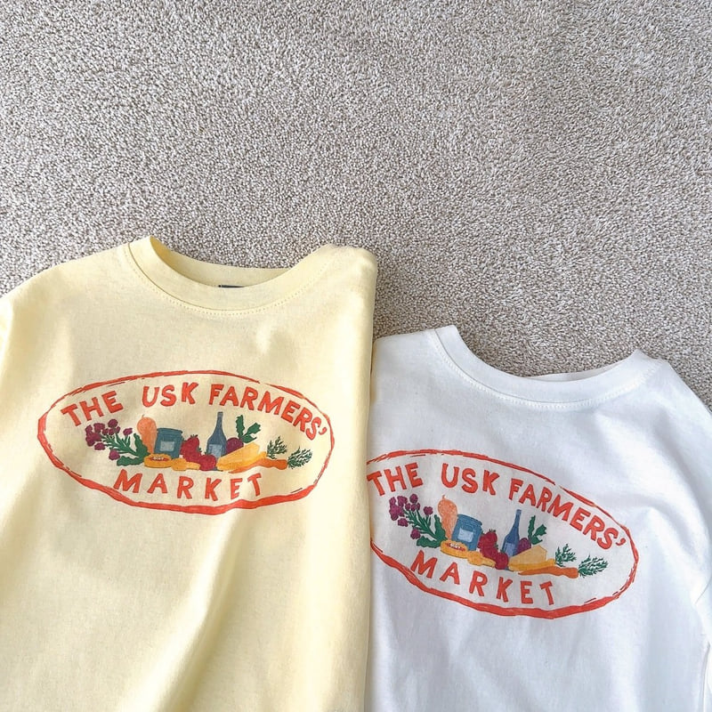 J-Room - Korean Children Fashion - #designkidswear - Market Print Tee - 2