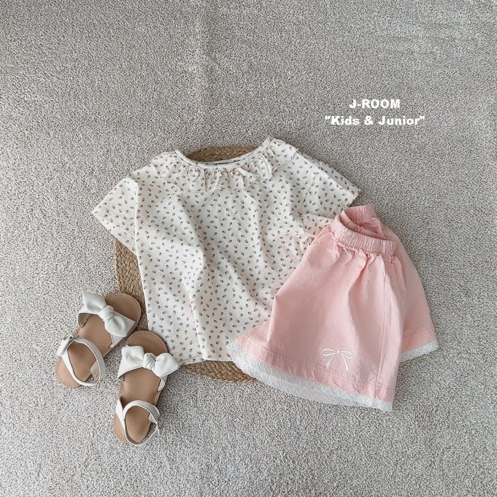 J-Room - Korean Children Fashion - #designkidswear - Strawberry Linen Frill Tee - 7