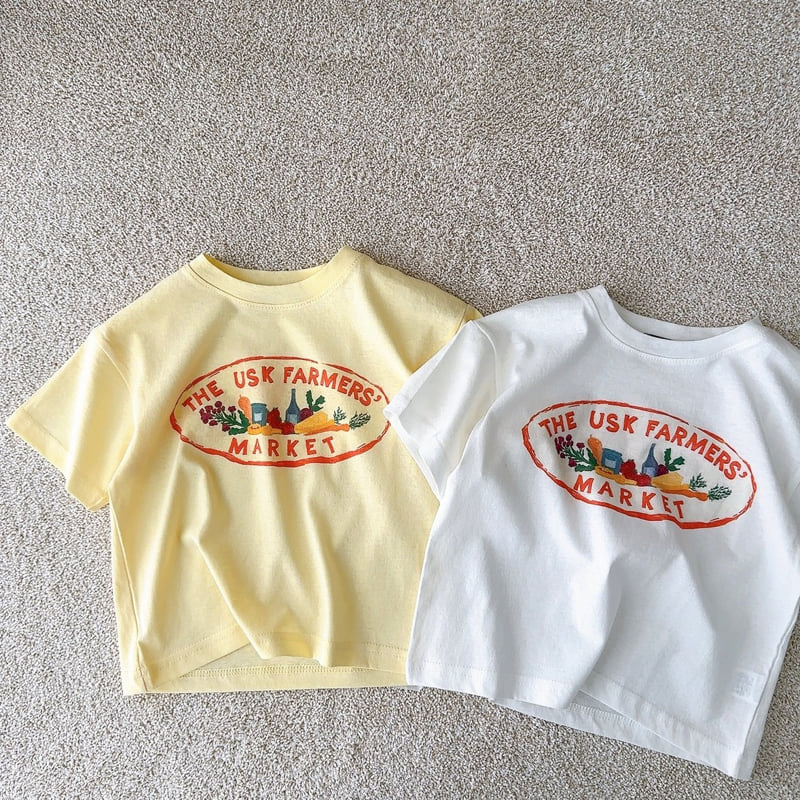 J-Room - Korean Children Fashion - #discoveringself - Market Print Tee - 3