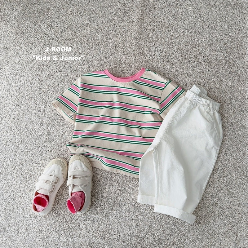 J-Room - Korean Children Fashion - #discoveringself - Color Stripe Tee - 10