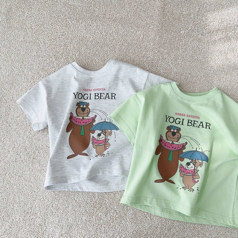 J-Room - Korean Children Fashion - #fashionkids - Watermelon Bear Print Tee - 2