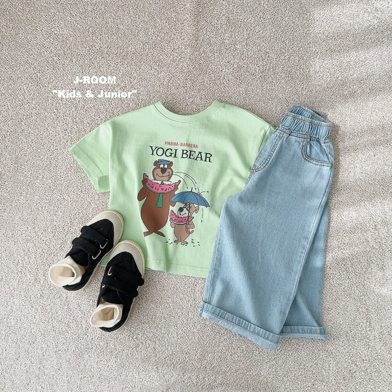 J-Room - Korean Children Fashion - #fashionkids - Summer Label Wide Denim Pants - 7
