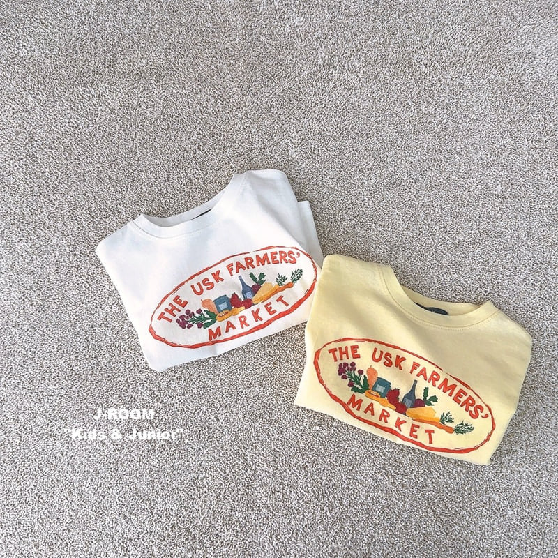 J-Room - Korean Children Fashion - #kidsshorts - Market Print Tee - 5