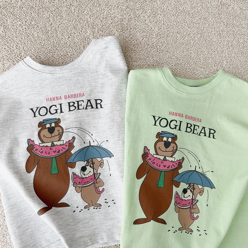 J-Room - Korean Children Fashion - #kidsshorts - Watermelon Bear Print Tee - 3