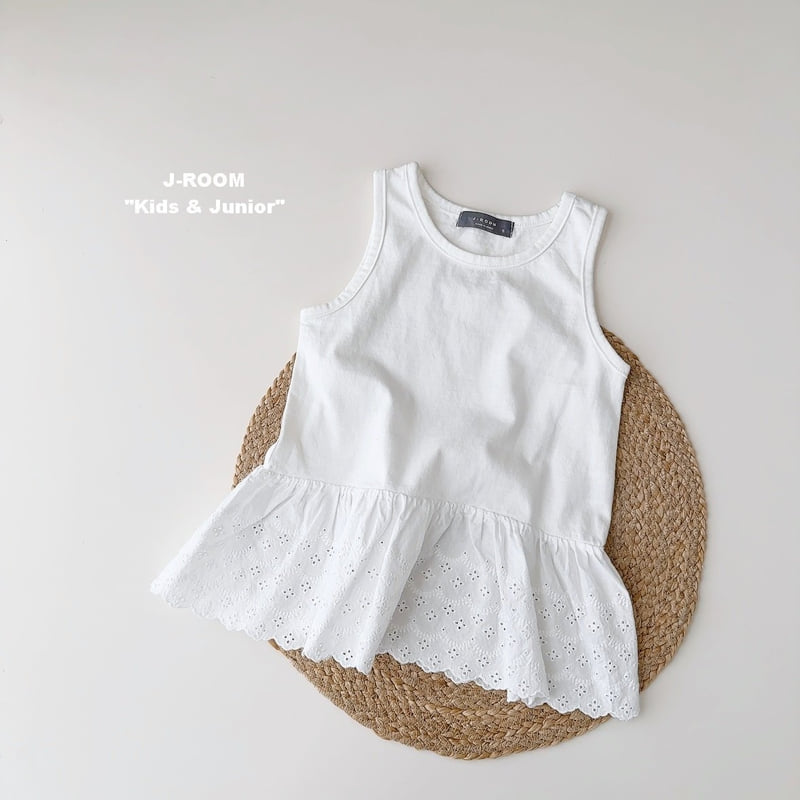 J-Room - Korean Children Fashion - #kidsshorts - Lace Layered Sleeveless - 2