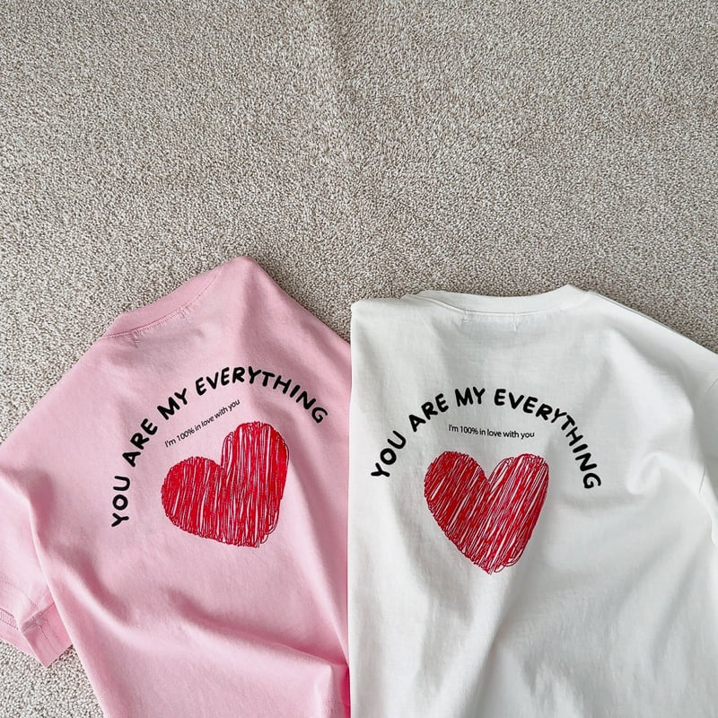 J-Room - Korean Children Fashion - #kidsshorts - Everything Heart Tee - 6