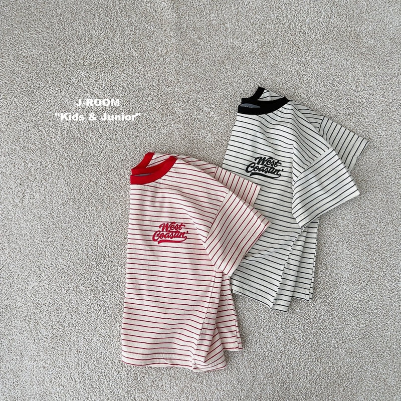 J-Room - Korean Children Fashion - #kidsshorts - May Stripe Tee - 3