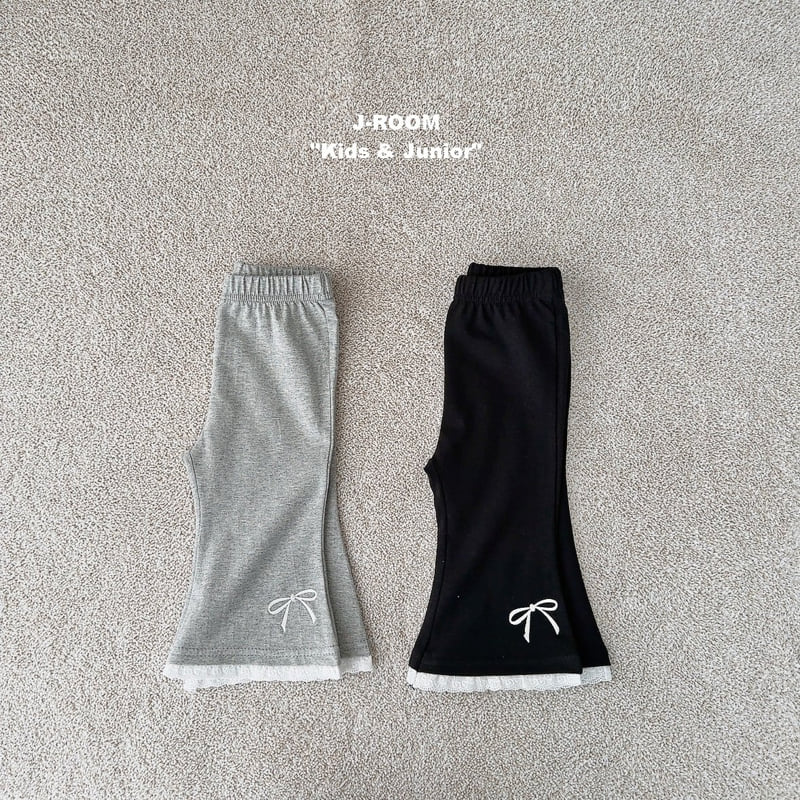 J-Room - Korean Children Fashion - #kidsstore - Lace Bootcut Pants - 6