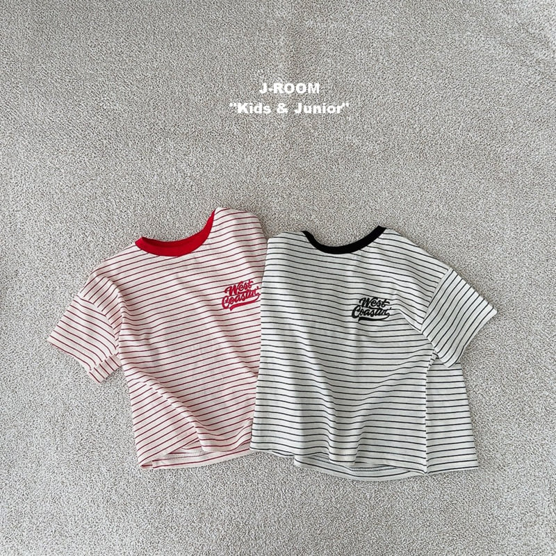 J-Room - Korean Children Fashion - #kidsshorts - May Stripe Tee - 4