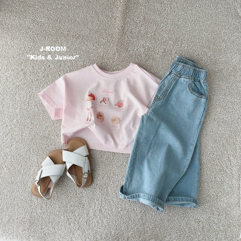J-Room - Korean Children Fashion - #kidzfashiontrend - Summer Label Wide Denim Pants - 10