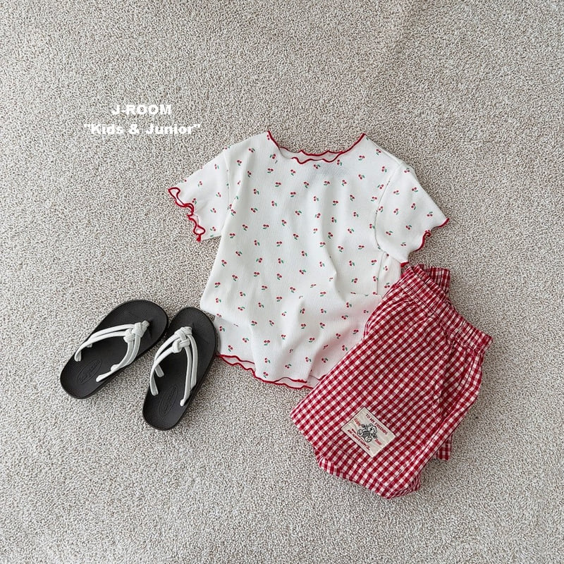 J-Room - Korean Children Fashion - #littlefashionista - Cotton Check Shorts - 10