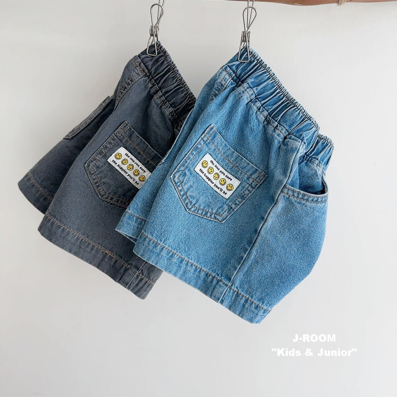 J-Room - Korean Children Fashion - #littlefashionista - Denim Label Shorts - 5