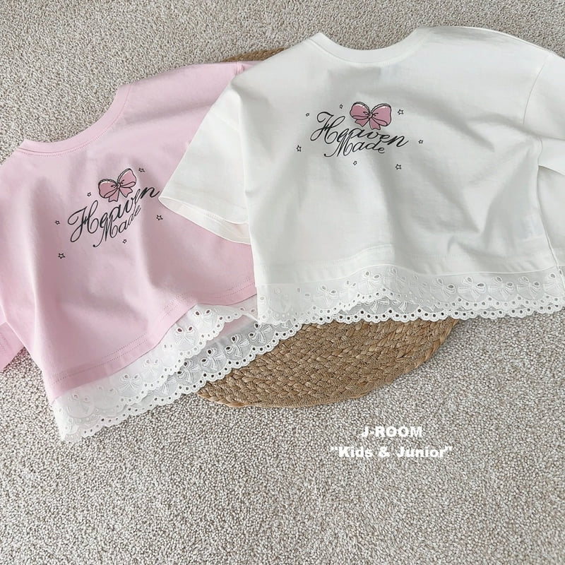 J-Room - Korean Children Fashion - #littlefashionista - Heaven Lace Tee - 3