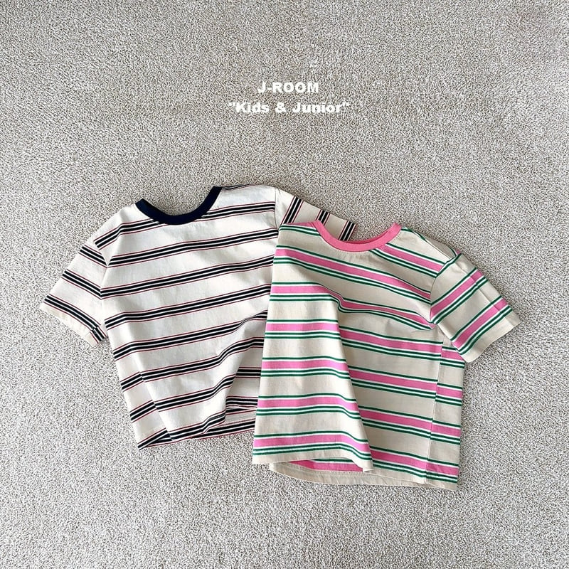 J-Room - Korean Children Fashion - #magicofchildhood - Color Stripe Tee