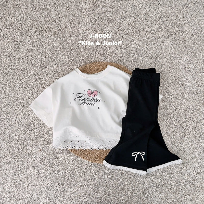 J-Room - Korean Children Fashion - #magicofchildhood - Lace Bootcut Pants - 10