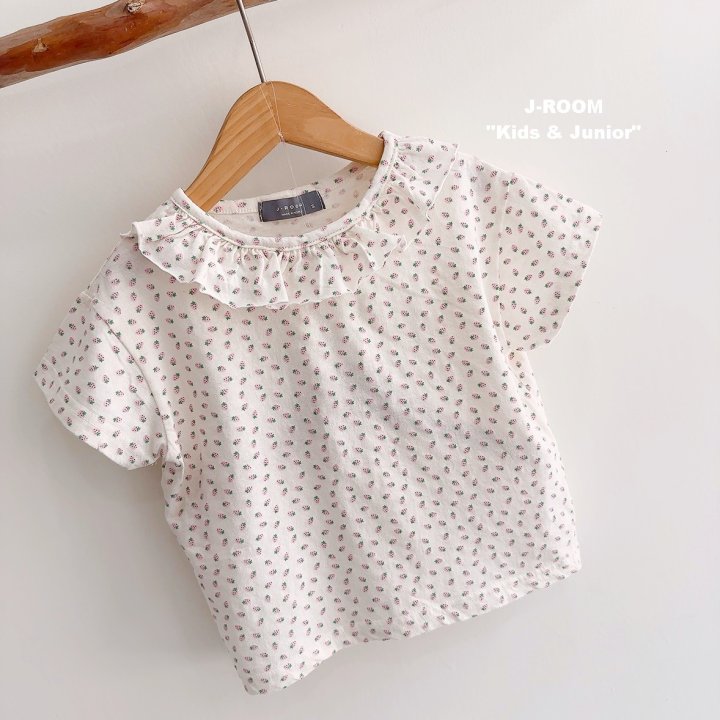 J-Room - Korean Children Fashion - #magicofchildhood - Strawberry Linen Frill Tee