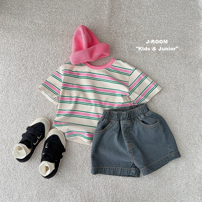 J-Room - Korean Children Fashion - #minifashionista - Denim Label Shorts - 7