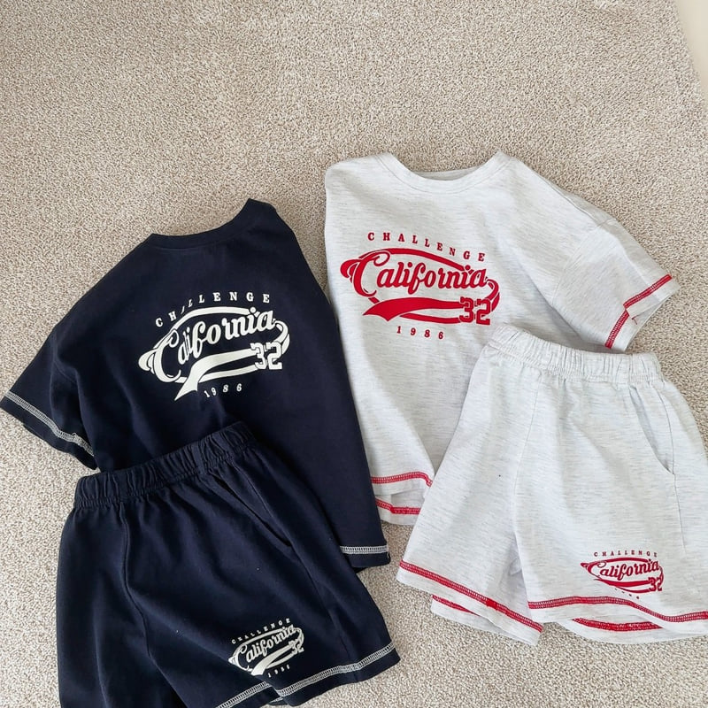 J-Room - Korean Children Fashion - #minifashionista - Stitch Top Bottom Set - 3