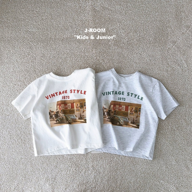 J-Room - Korean Children Fashion - #prettylittlegirls - Vintage Print Tee
