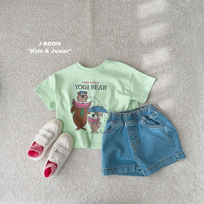 J-Room - Korean Children Fashion - #prettylittlegirls - Denim Label Shorts - 8