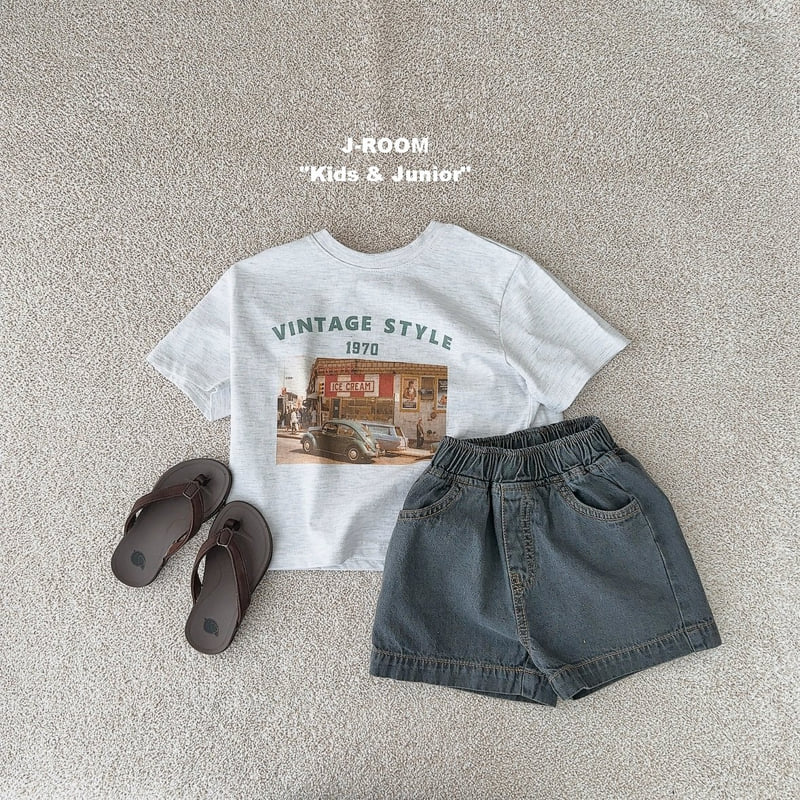 J-Room - Korean Children Fashion - #stylishchildhood - Denim Label Shorts - 11