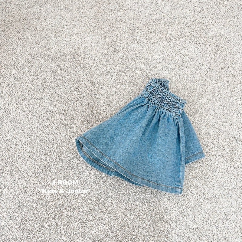 J-Room - Korean Children Fashion - #stylishchildhood - Denim Pleated Skirt Shorts - 5