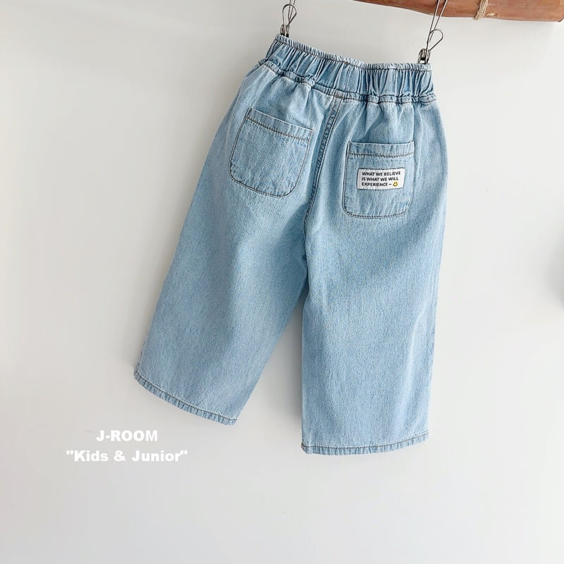J-Room - Korean Children Fashion - #stylishchildhood - Summer Label Wide Denim Pants - 2