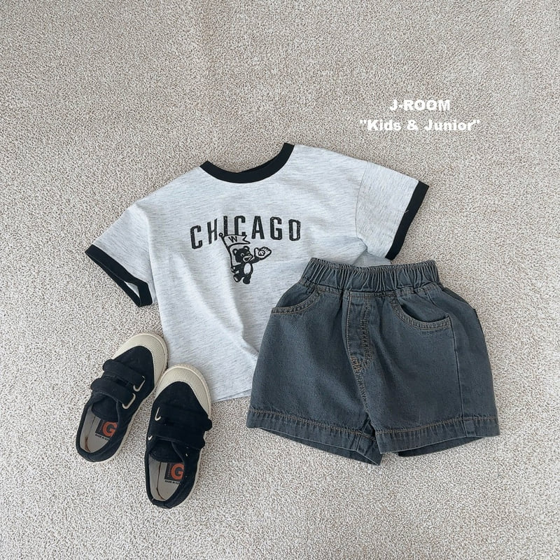 J-Room - Korean Children Fashion - #todddlerfashion - Denim Label Shorts - 9