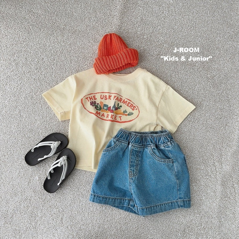 J-Room - Korean Children Fashion - #toddlerclothing - Denim Label Shorts - 10
