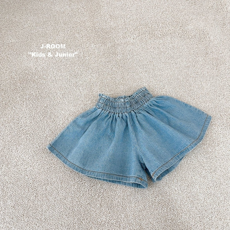 J-Room - Korean Children Fashion - #todddlerfashion - Denim Pleated Skirt Shorts - 4