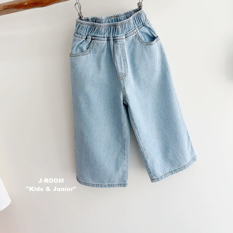 J-Room - Korean Children Fashion - #toddlerclothing - Summer Label Wide Denim Pants