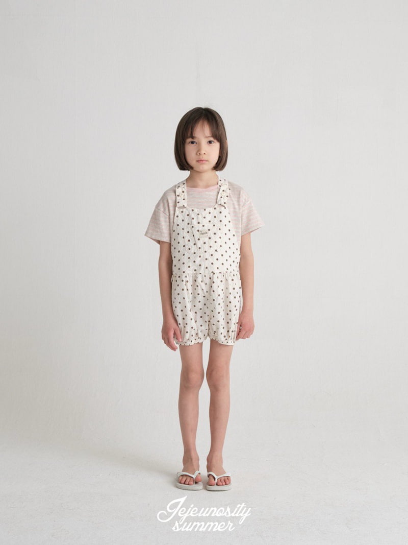 Jejeunosity - Korean Children Fashion - #kidsshorts - Bloom Berry Overalls - 10