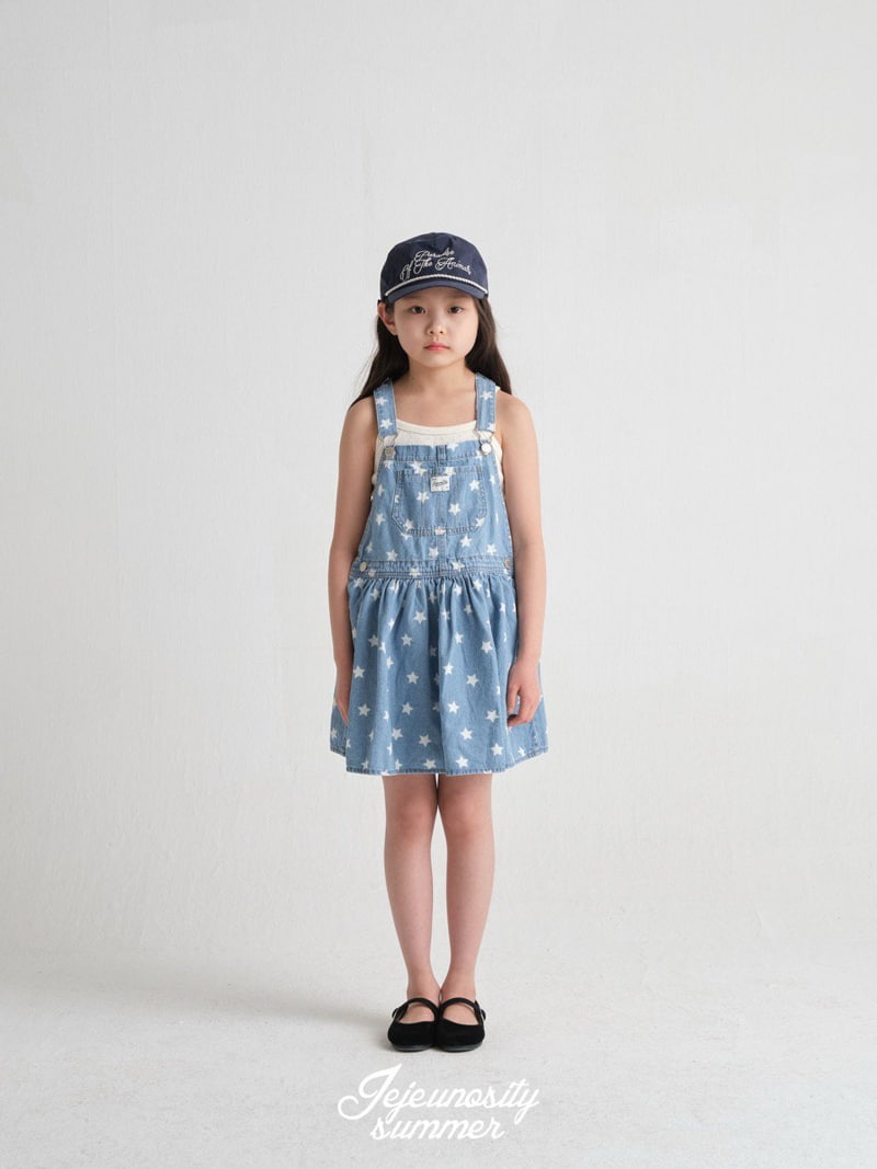 Jejeunosity - Korean Children Fashion - #minifashionista - Star Overall Skirt Junior - 4