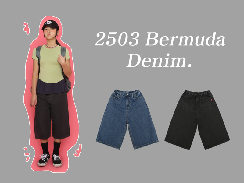 Jenny Basic - Korean Children Fashion - #childrensboutique - 2503 Bermuda Denim Pants
