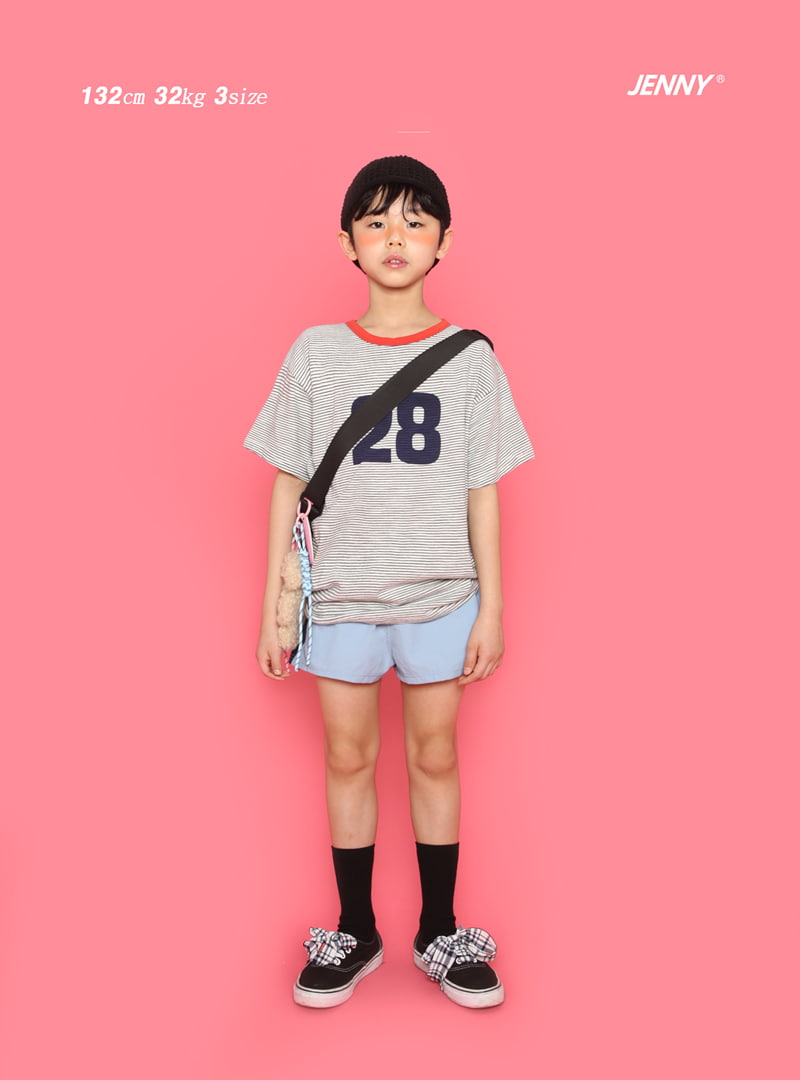 Jenny Basic - Korean Children Fashion - #kidsshorts - Junior 28 Stripe Tee - 8