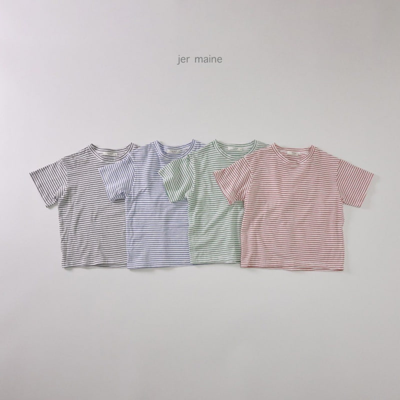 Jermaine - Korean Children Fashion - #littlefashionista - Cooling 06 Stripe Tee - 8