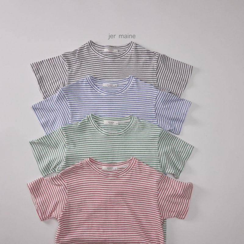 Jermaine - Korean Children Fashion - #magicofchildhood - Cooling 06 Stripe Tee - 9