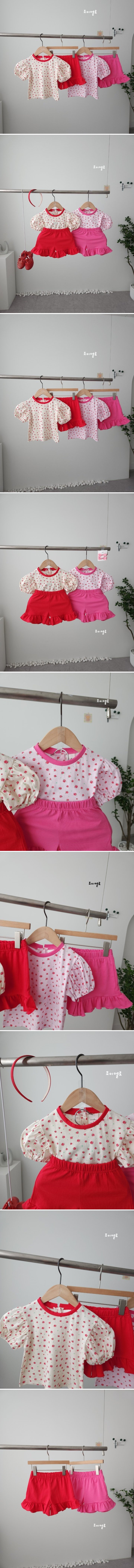 Joy ello - Korean Children Fashion - #kidsshorts - Rose Top Bottom Set