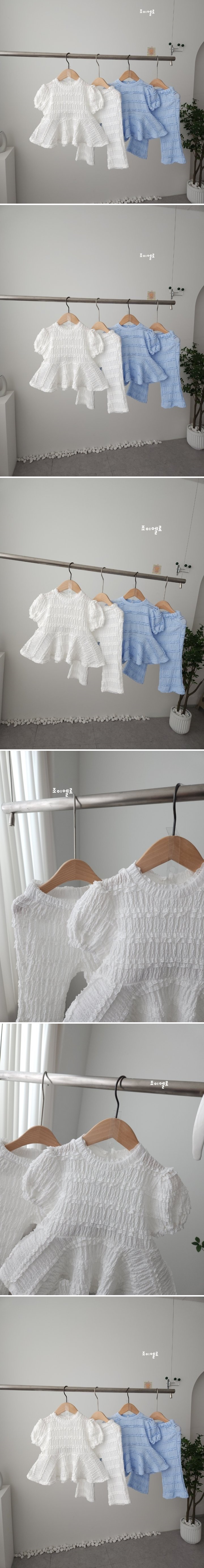 Joy ello - Korean Children Fashion - #todddlerfashion - Lace Bootcut Top Bottom Set