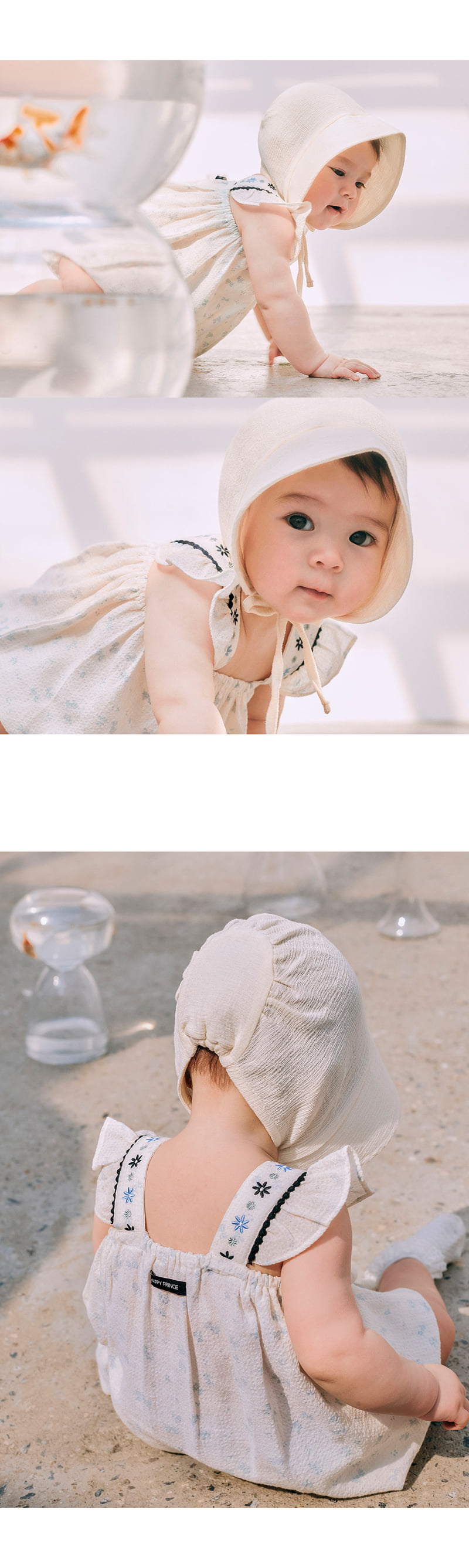 Kids Clara - Korean Baby Fashion - #babyboutique - Dewy Baby Bonnet - 3