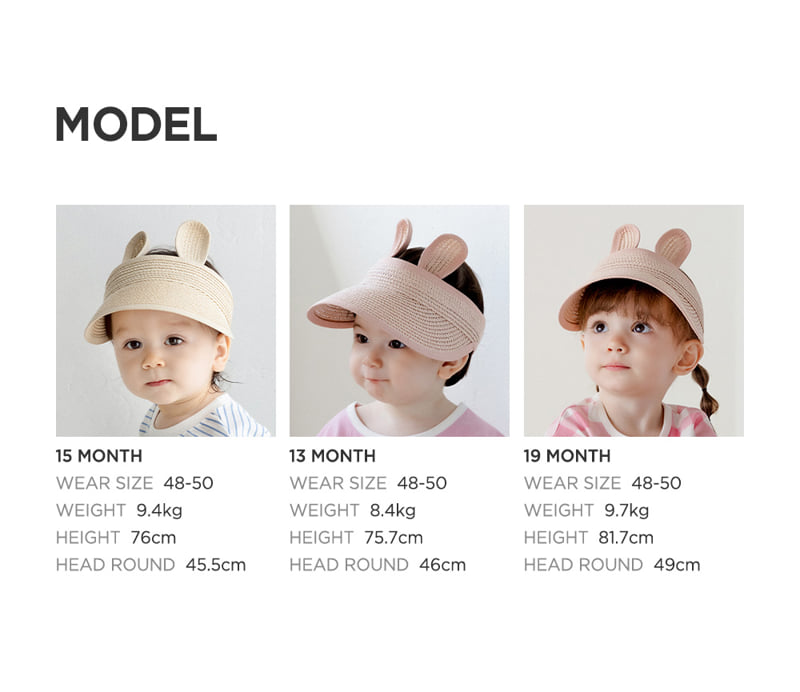 Kids Clara - Korean Baby Fashion - #babyboutique - Rabbit Straw Baby Sun Cap - 9