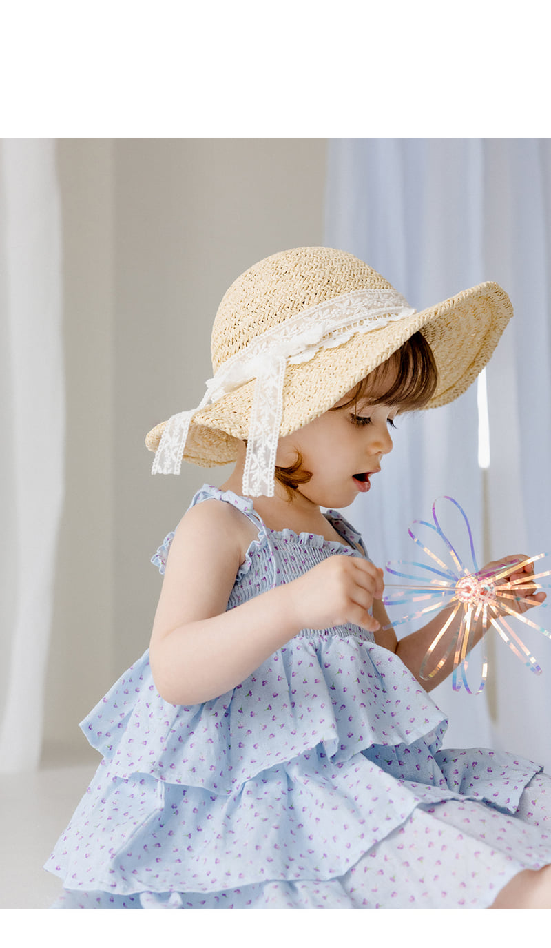 Kids Clara - Korean Baby Fashion - #babyboutique - Becky Baby Straw Sun Hat-R