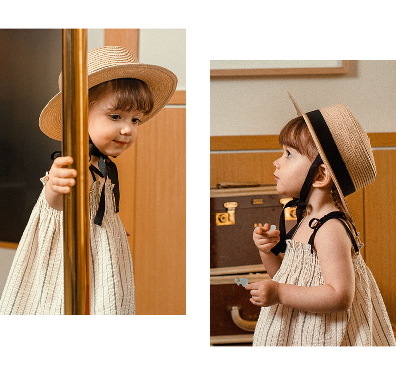 Kids Clara - Korean Baby Fashion - #babyfashion - Flat Baby Straw Panama Hat - 5