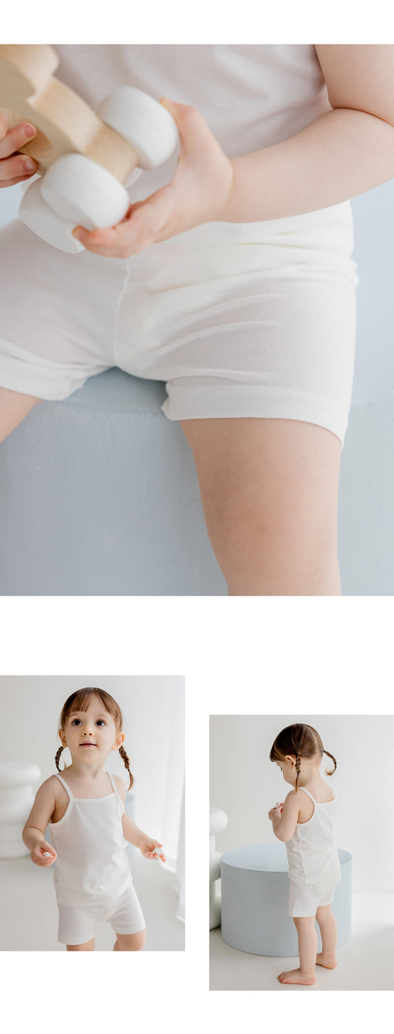 Kids Clara - Korean Baby Fashion - #babyfever - Pure Basic Short Baby Leggings - 5