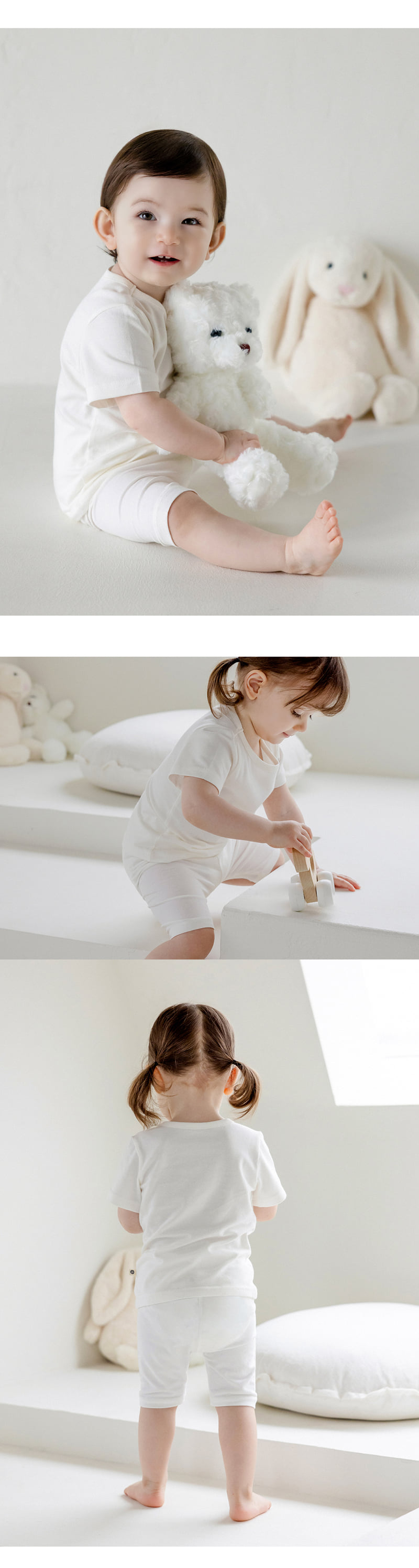 Kids Clara - Korean Baby Fashion - #babyfashion - Pure Basic Half Baby Leggings - 4