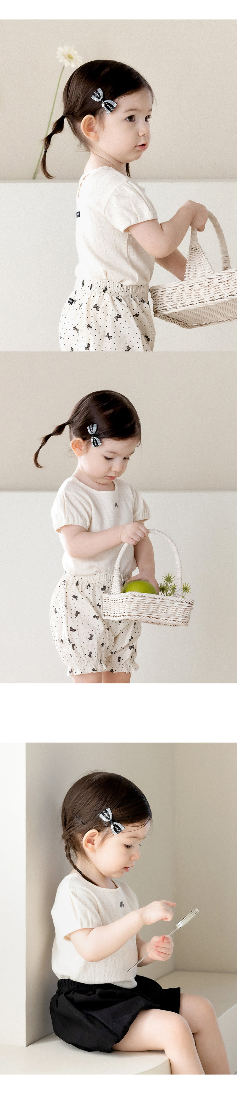 Kids Clara - Korean Baby Fashion - #babyfever - Serang Baby Hair Pin Set (set of 5) - 2