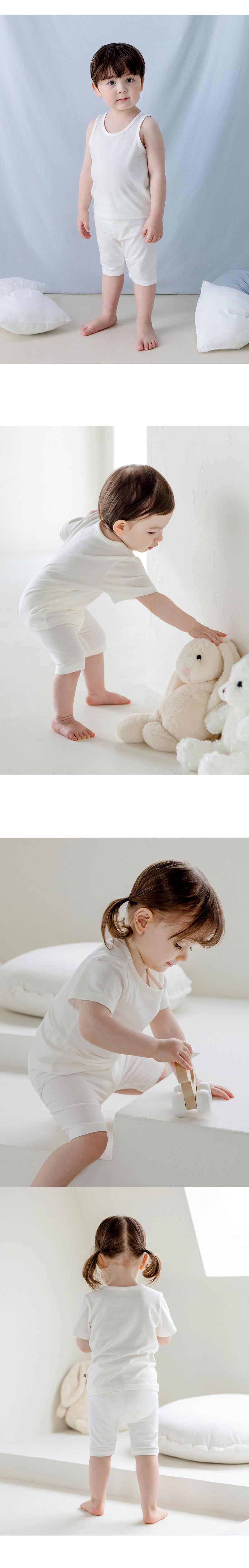 Kids Clara - Korean Baby Fashion - #babyfever - Pure Basic Short Leggings - 4